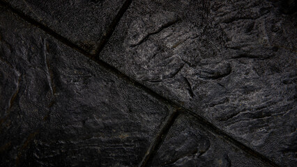 Black stone floor texture abstract background