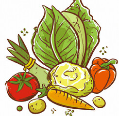 healthy foods created with generative AI technology	