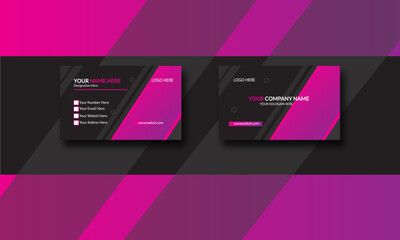 luxury business card professional  two in side design tempted