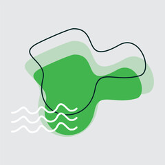 Abstract shape recolorable vector element