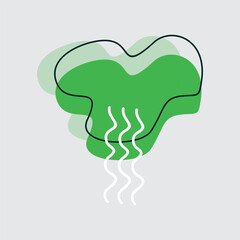 Abstract shape recolorable vector element