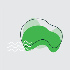 Abstract shape recolorable vector element