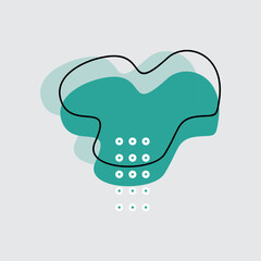Abstract shape recolorable vector element