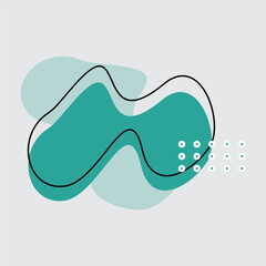 Abstract shape recolorable vector element