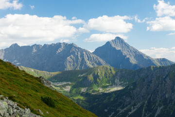 Fototapeta premium Summer Tatra Mountains, Poland, Zakopane, beautiful landscape from Kasprowy Wierch 