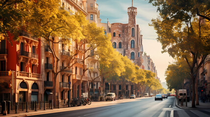 Barcelona's Gaudi architecture - obrazy, fototapety, plakaty