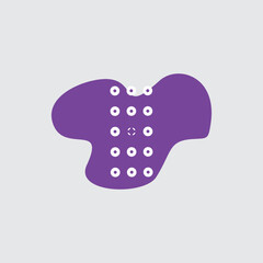 Abstract shape recolorable vector element