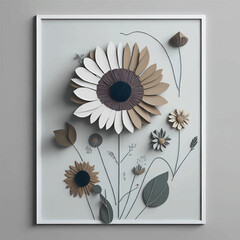 Leonardo Diffusion A simple minimalistic flower art with mild