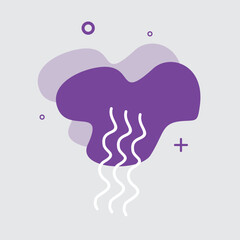 Abstract shape recolorable vector element