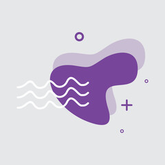 Abstract shape recolorable vector element