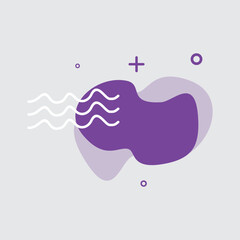 Abstract shape recolorable vector element