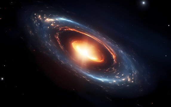 Black hole in galaxy digital art scientists background