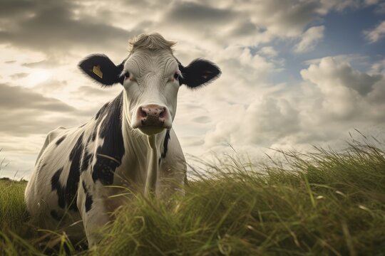image of perfect cow on a field