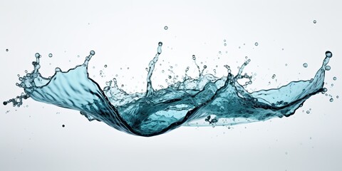Obraz premium AI Generated. AI Generative. Fresh water splash drop bubble clean sea ocean background decoration graphic art mock up. Graphic Art Illustration
