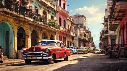 Fototapeta premium Havana's colorful streets