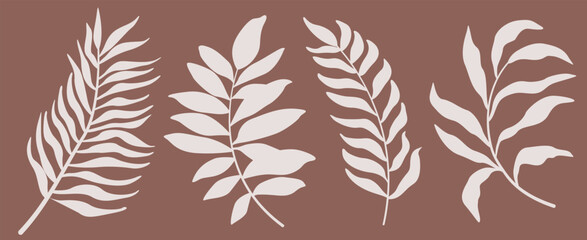 Fototapeta na wymiar leaf drawing . Hand draw for design. 