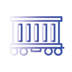 Car Cart Train Gradient Icon