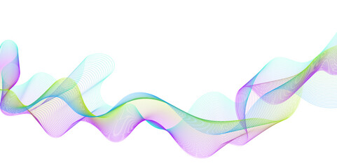Abstract wavy information technology colorful gradient smooth wave lines background. Design used for banner, presentation, web design Data visualization.