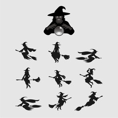 witch on broom