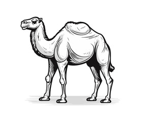 Cute camel, vector illustration as a design element
