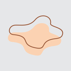 Abstract shape recolorable vector element