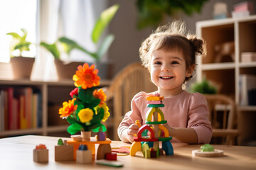 Child learning and growing. Generative AI