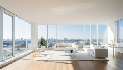 Fototapeta premium Modern bright interiors apartment