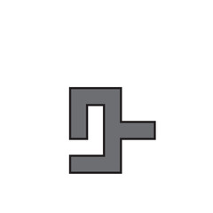 Obraz premium Kufi Calligraphy font, Logotype, Arabic style