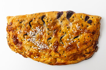 Blueberry pie on a white background