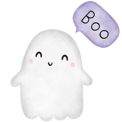 Ghost Halloween Decorative Elements