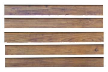 collection of various empty wood panel isolated on transparent background. PNG Format