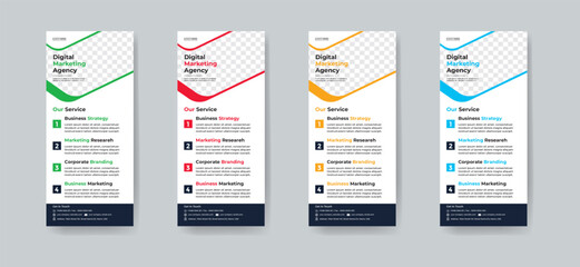 Modern Creative Corporate dl flyer or rack card layout vector design template for corporate business. Useful for leaflet, booklet, brochure, poster, profile, and web banner.