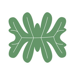 Obraz premium Algae plant abstract recolorable vector element