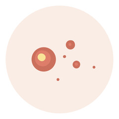 Fototapeta premium type face skin acne, pimples, blackheads illustration. Acne skin face problem 