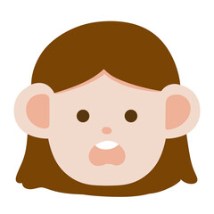 woman face skin acne type, pimples, blackheads illustration. Acne skin face problem
