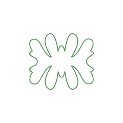 Algae plant abstract recolorable vector element