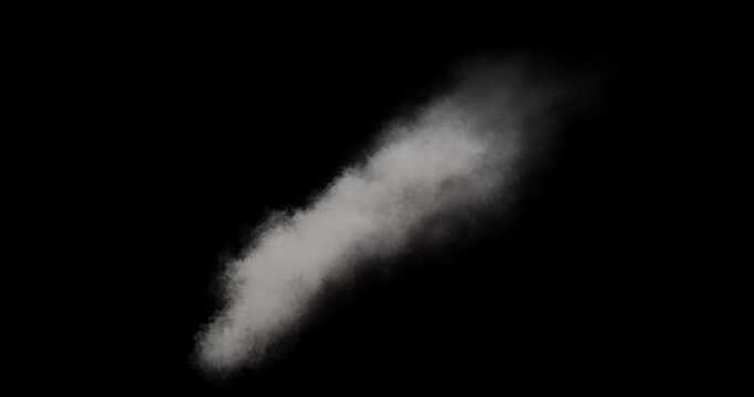 Looping thick smoke rising up. Has alpha channel (PNG) for easy compositing. 3D generated animation