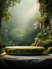 e commerce podium tropical forest