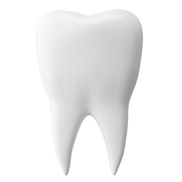 healthy white teeth 3D rendering.