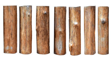 collection of various empty wood panel isolated on transparent background. PNG Format