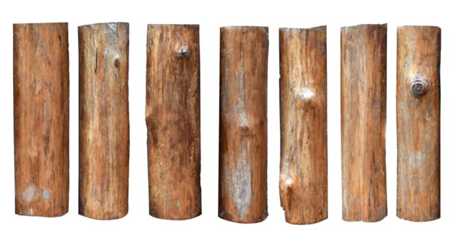 collection of various empty wood panel isolated on transparent background. PNG Format