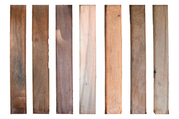 collection of various empty wood panel isolated on transparent background. PNG Format