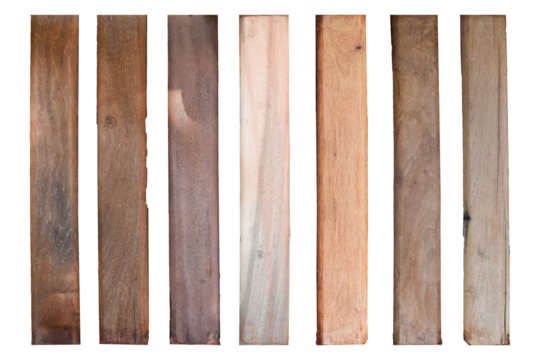 collection of various empty wood panel isolated on transparent background. PNG Format