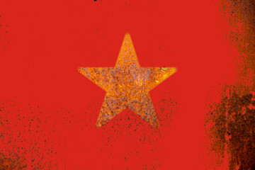 Fototapeta premium vietnamese flag texture as a background