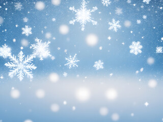 Obraz na płótnie Canvas christmas background with snowflake and snow dreamy frozen style