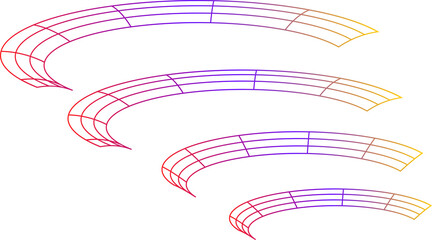 retrofuturistic wireframe shape design.