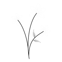 Naklejka premium Flower plant recolorable vector element