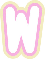 cute colorful alphabet hand draw decoration