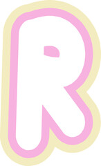 cute colorful alphabet hand draw decoration