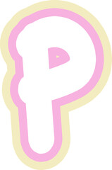 cute colorful alphabet hand draw decoration